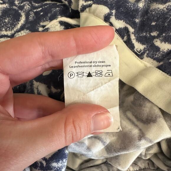 Lisli New York Blue White Floral Print Mini Dress Spaghetti Strap Size M - Picture 8 of 8